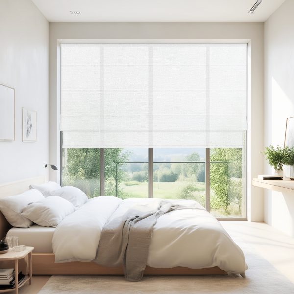 Cordless Roman blinds, 50% light-blocking, with UV protection, suitable for bedroom and living room