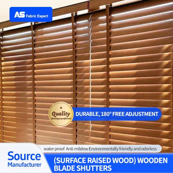 Indoor windows with 2-inch wooden blinds: solid wood blackout blinds and curtains, privacy horizontal blinds