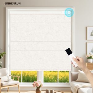 Electric Roman Blinds, 50% Louver Blackout, UV-Blocking Curtains, Suitable for Indoor Windows