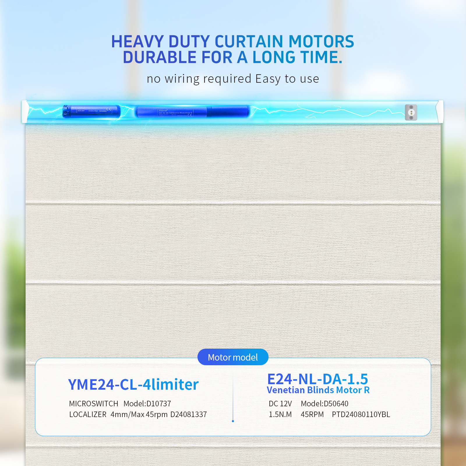 Electric Roman Blinds, 90% Blackout, with Remote Control, Suitable for Homes, Hotels, and Offices - Image 2